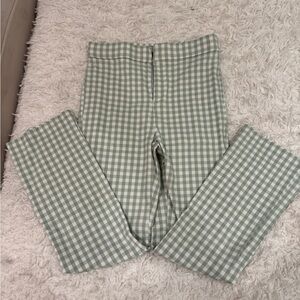 Zara Mint Checkered Pants